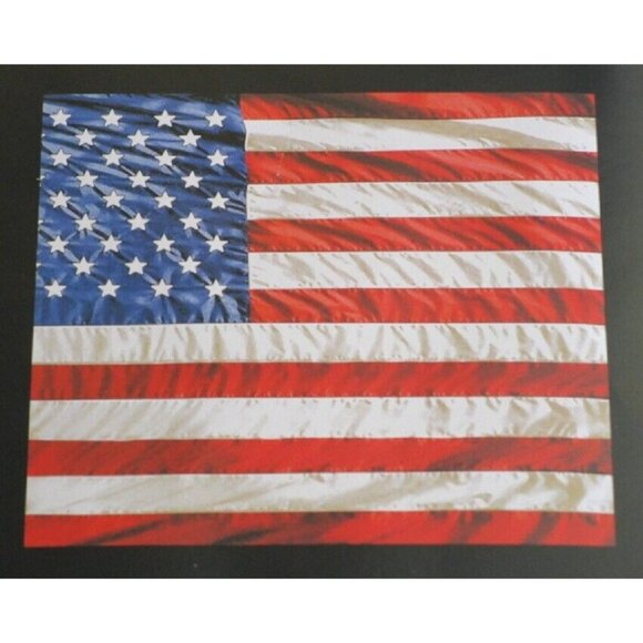 New Patriotic US USA American Flag Polar Fleece Throw Blanket 4th of July SOFT - Picture 1 of 3